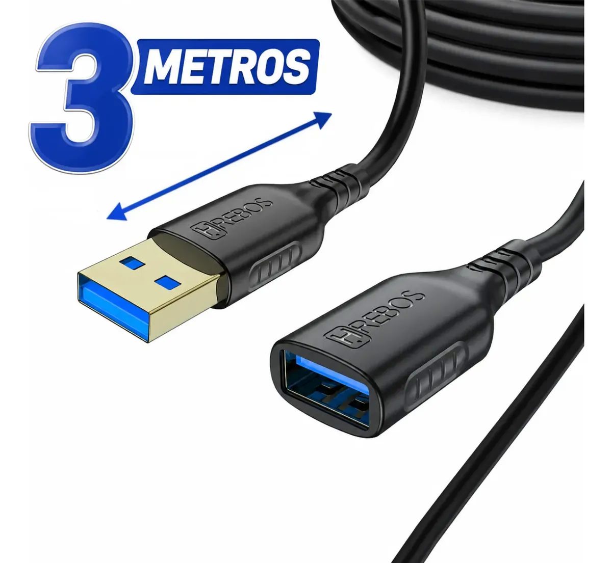 Cabo Extensor Usb 3 Metros